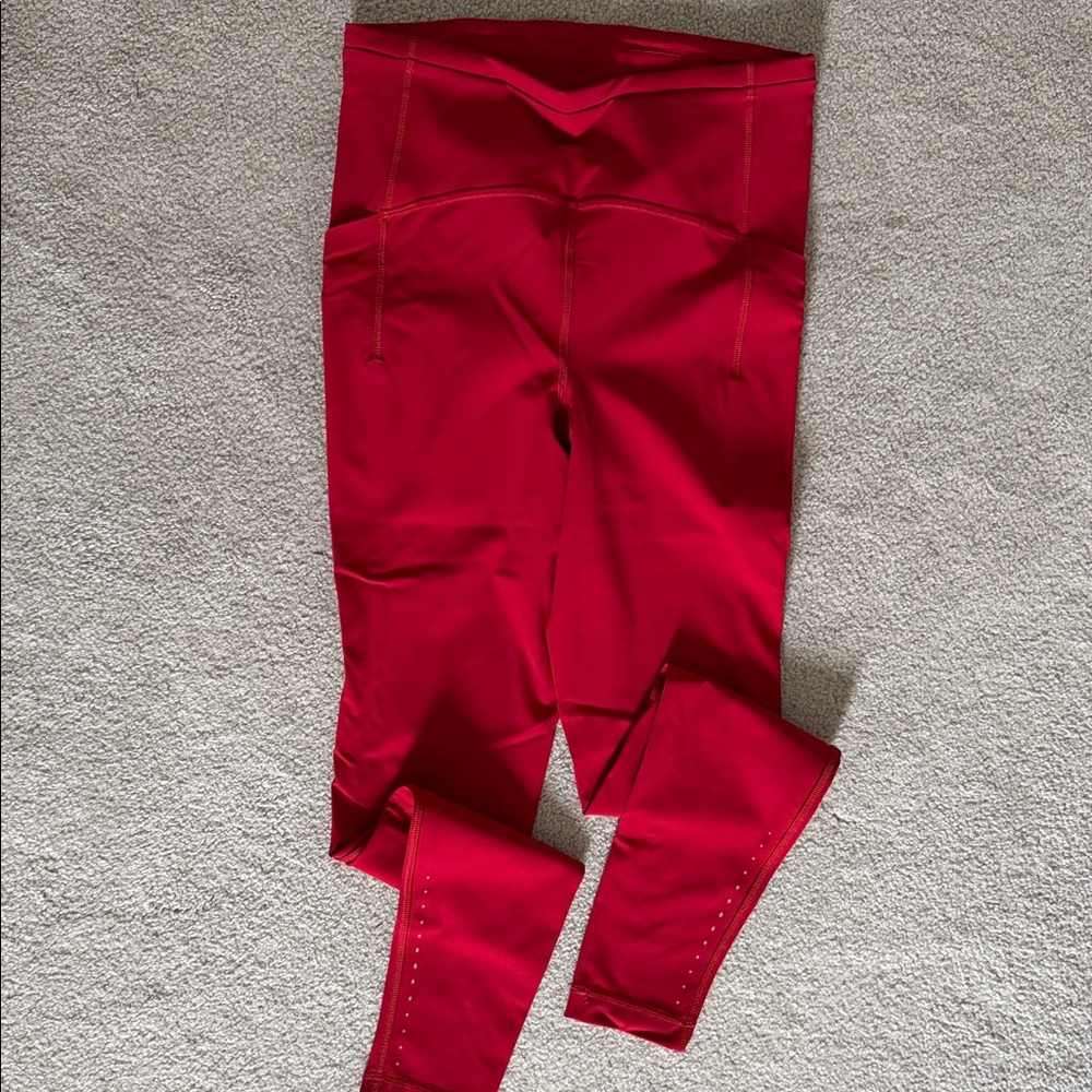 lululemon athletica Girls' Red Athletic Leggings